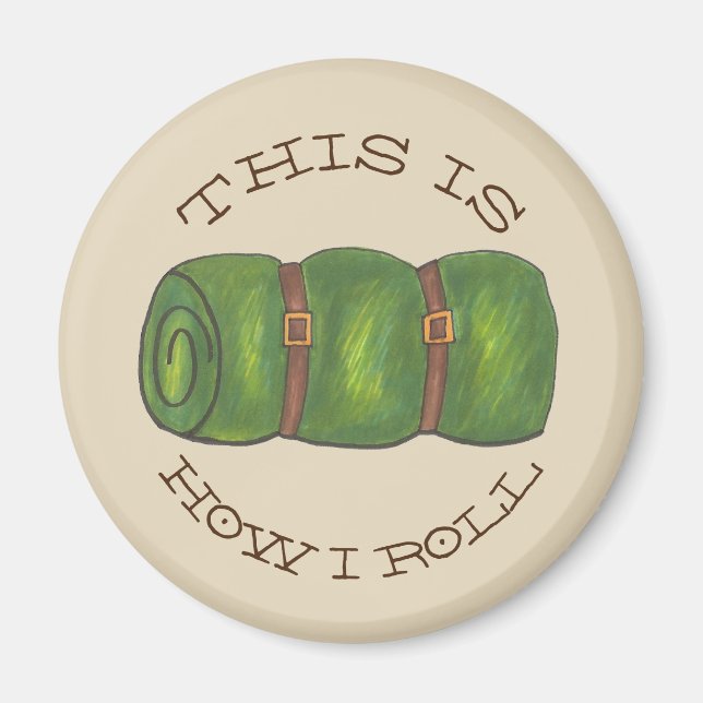 So rolle ich das Rolled Camp Sleeping Bag Wandern Magnet (Vorne)