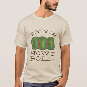 So rolle ich das Rolled Camp Sleeping Bag Wandern T-Shirt