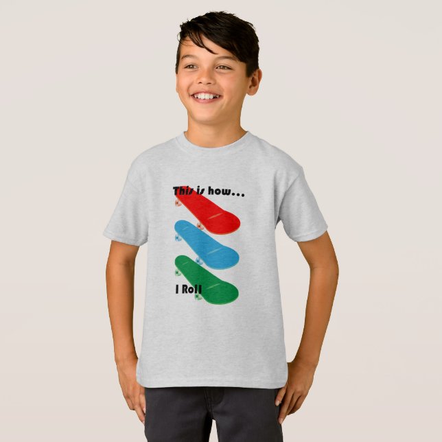 So rolle ich Design - Kids' Basic T - Shirt (Vorne ganz)