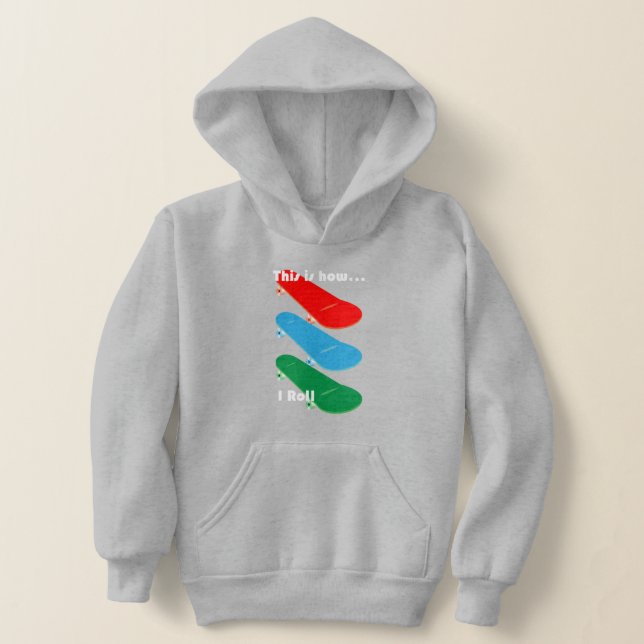 So rolle ich Design - Kids' Pullover Hoodie (Ablage )