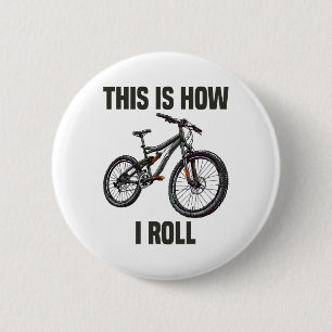 So rolle ich Fahrrad Mountainbike fahren Radfahren Button