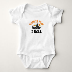 So rolle ich - Funny Sushi Baby Strampler