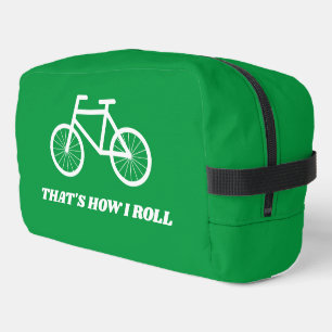 So rolle ich lustige Toilettentasche für Fahrradfa Waschbeutel