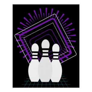 so rolle ich niedlichen Bowling Poster
