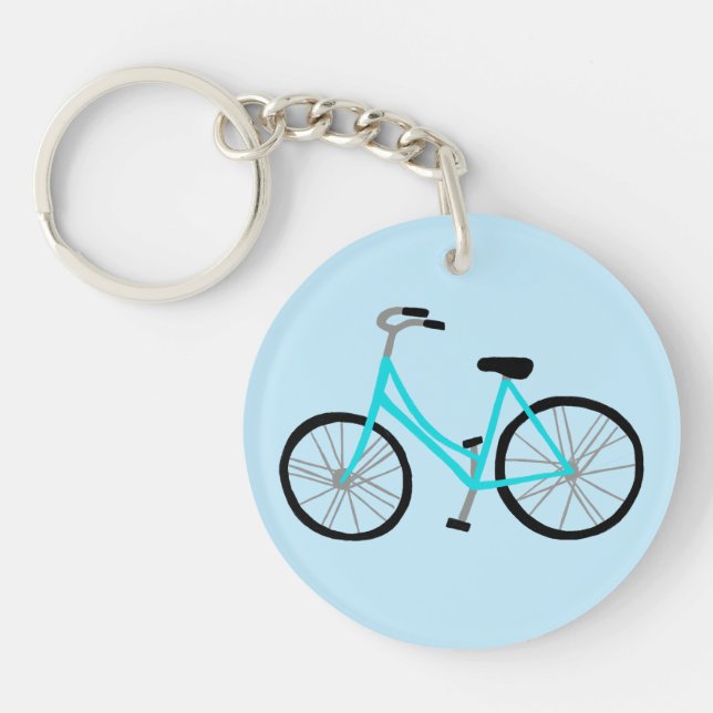 SO ROLLE ICH Niedliches Fahrrad CUSTOM Schlüsselanhänger (Vorderseite)