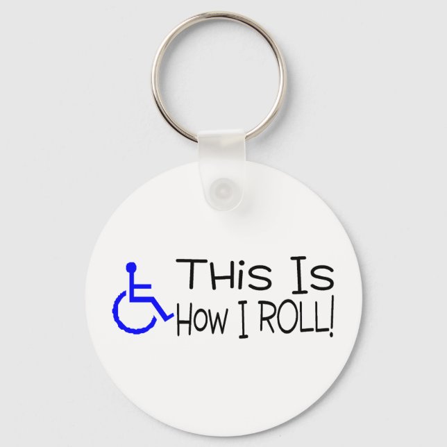 So rolle ich Rollstuhl Schlüsselanhänger (Vorderseite)