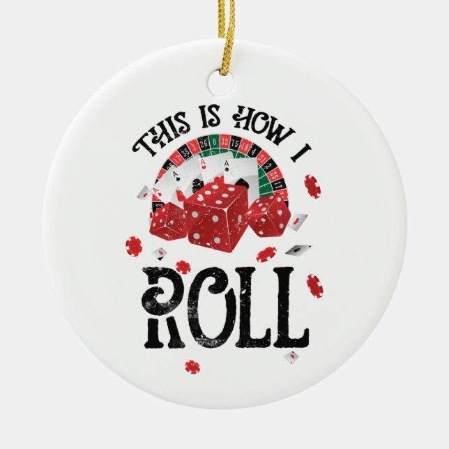 So rolle ich Shirt schwarz Keramik Ornament (Vorne)