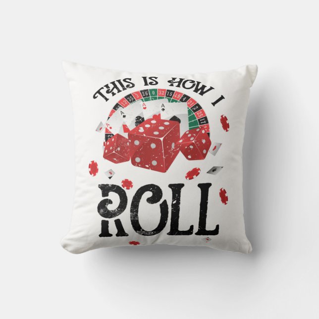 So rolle ich Shirt schwarz Kissen (Vorderseite)