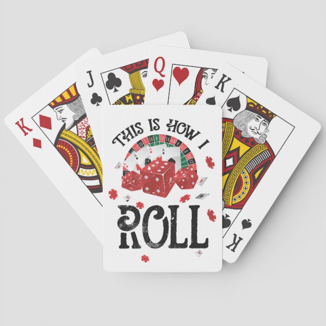 So rolle ich Shirt schwarz Spielkarten (Rückseite)