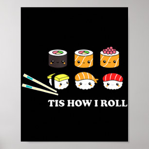 So rolle ich Shushi Happy Sushi Anime Japanisches Poster