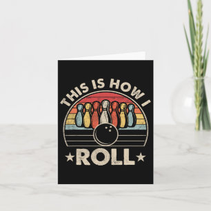 So rolle ich Vintage Retro Bowling Team Suns Karte