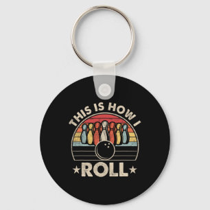 So rolle ich Vintage Retro Bowling Team Suns Schlüsselanhänger