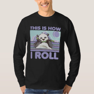 So rolle ich Zoo-Tier   Panda-Bär T-Shirt