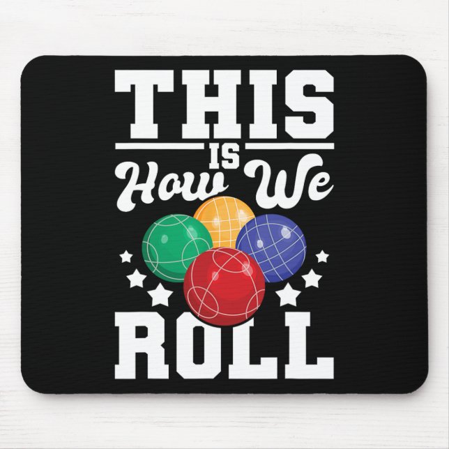 So rollen wir - Bocce Ll Player Bowling Game Mousepad (Vorne)