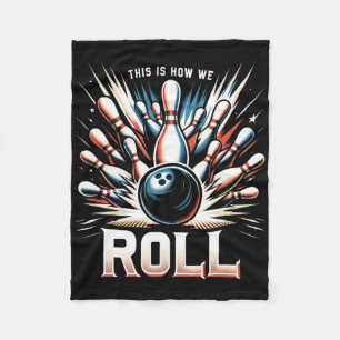 So rollen wir für einen Bowler Bowling Fleecedecke