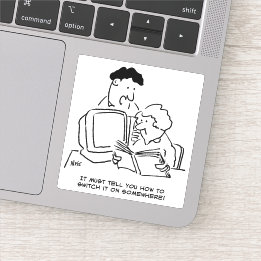 So schalten Sie den Computer ein Aufkleber