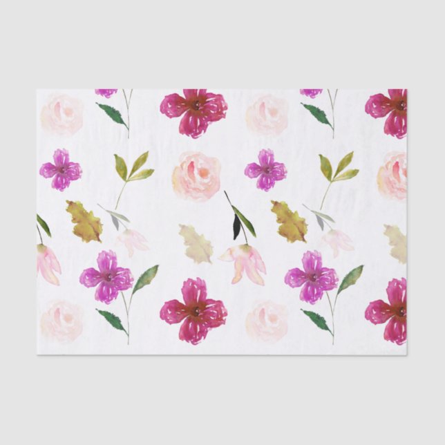 So schön Wasserfarbenflora Seidenpapier (Vorderseite)