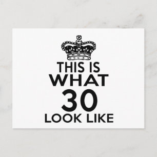 So sehen 30 aus postkarte
