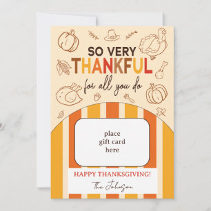 So sehr dankbar Herbst Thanksgiving-Geschenkkarte Einladung