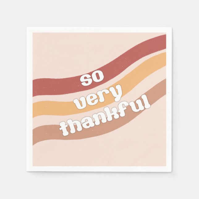 So sehr dankbar kleines Party Napkins Serviette (Vorderseite)
