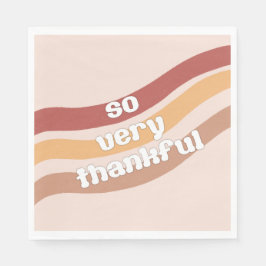 So sehr dankbar Mittagspause Papier Napkins Serviette