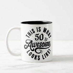 SO SIEHEN 50 AUS (SCHWARZ) ZWEIFARBIGE TASSE