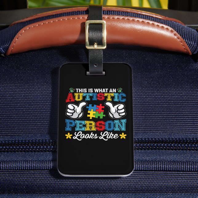 So sieht Autismus aus Gepäckanhänger (Vorderseite Insitu 2)