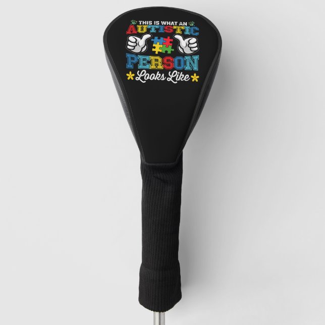 So sieht Autismus aus Golf Headcover (Vorderseite)