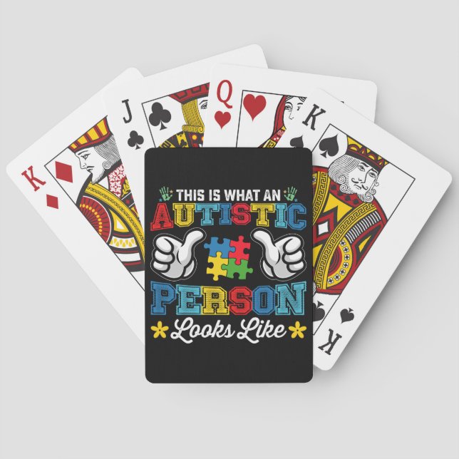 So sieht Autismus aus Spielkarten (Rückseite)