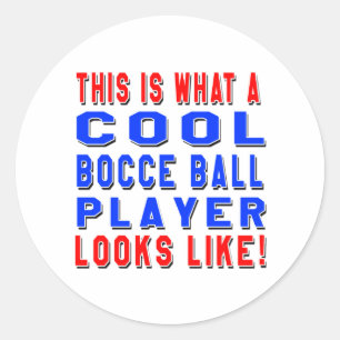 So sieht ein Cooler Ball-Player aus Runder Aufkleber