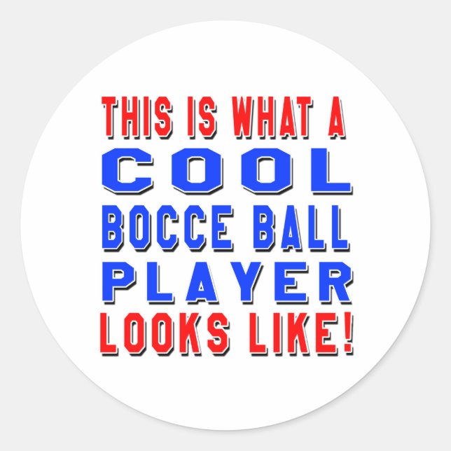 So sieht ein Cooler Ball-Player aus Runder Aufkleber (Vorderseite)