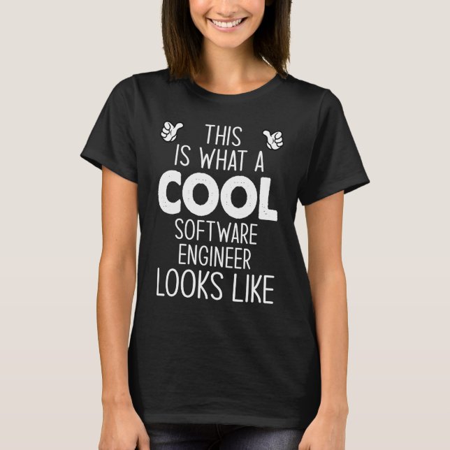 So sieht ein Cooler Softwareentwickler aus T-Shirt (Vorderseite)