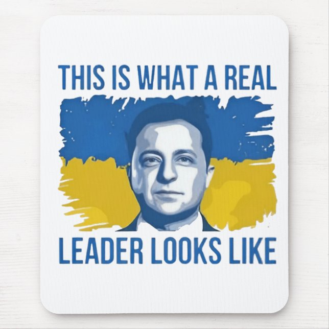 So sieht ein echter Führer aus wie die Ukraine Mousepad (Vorne)
