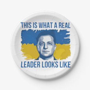 So sieht ein echter Führer aus wie die Ukraine Pappteller