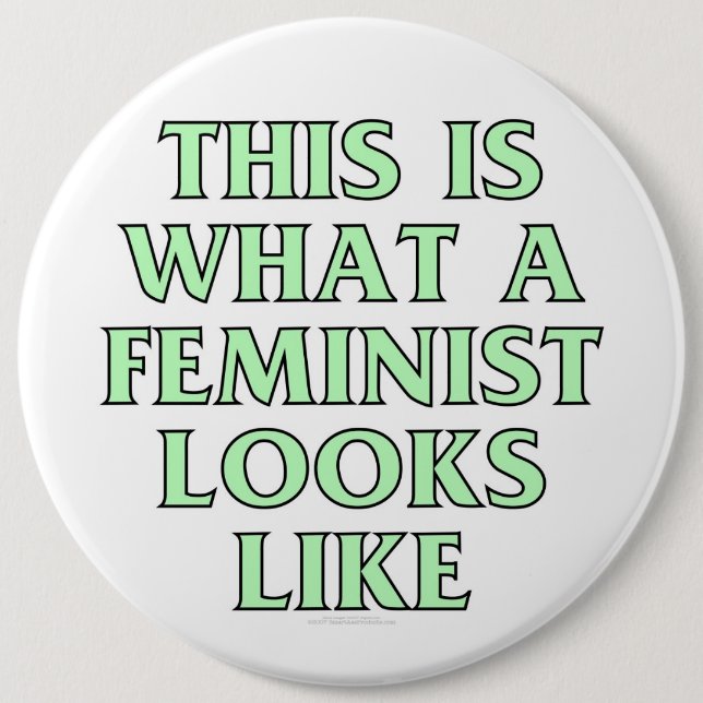 So sieht ein Feminist aus Button (Vorderseite)