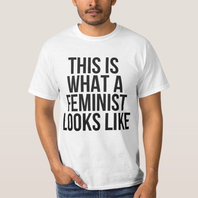 So sieht ein Feminist aus - Feminismus T-Shirt (Vorderseite)