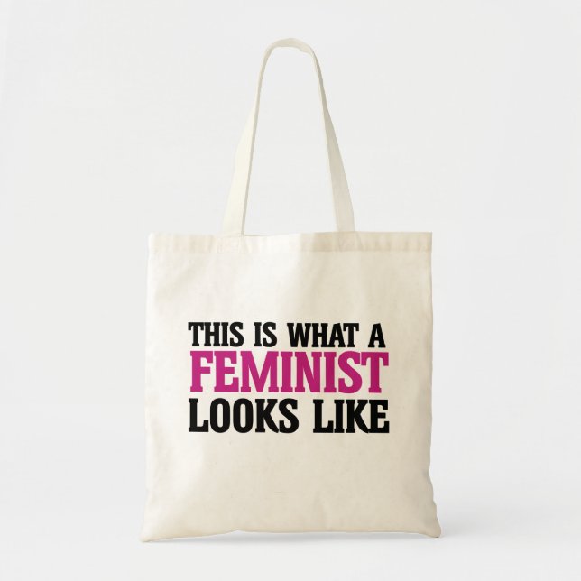 So sieht ein Feminist aus Tragetasche (Vorne)