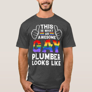 So sieht ein Homosexuell-Klempner aus wie LGBTQ St T-Shirt