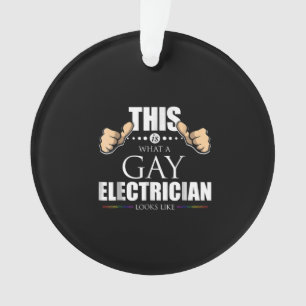 So sieht ein homosexueller Elektriker aus wie LGBT Ornament