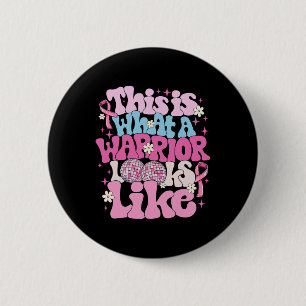 So sieht ein Krieger wie Brustkrebs aus Button