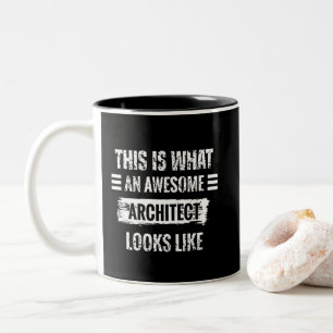 So sieht ein Phantastischer Architekt aus Zweifarbige Tasse