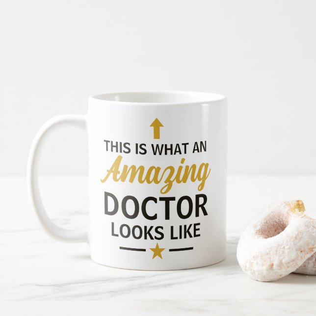 So sieht ein Phantastischer Doktor nach Maß aus Kaffeetasse (Mit Donut)