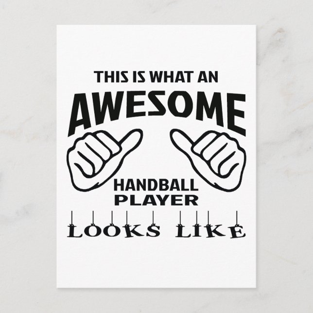 So sieht ein phantastischer Handballspieler aus Postkarte (Vorderseite)