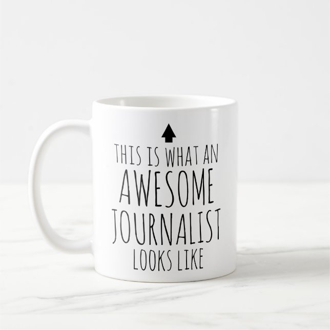 So sieht ein Phantastischer Journalist aus Kaffeetasse (Links)
