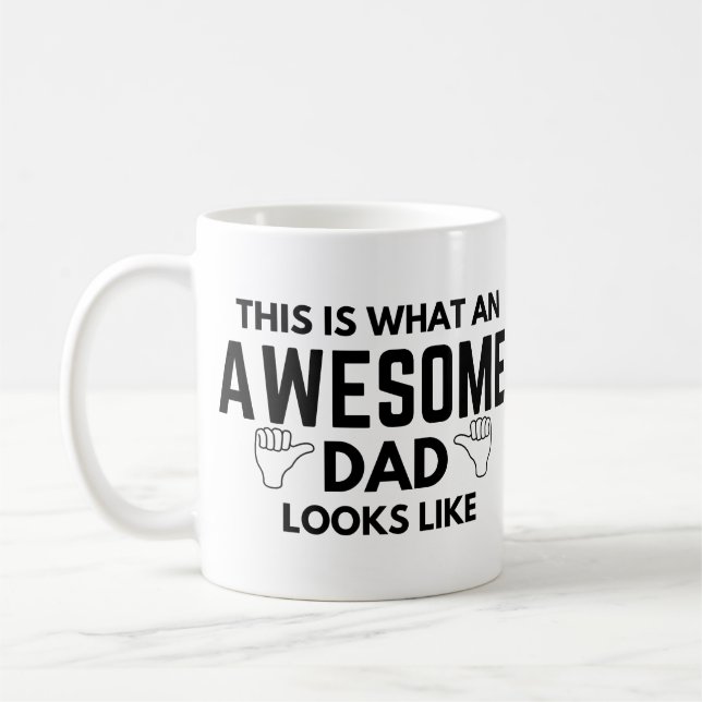 So sieht ein phantastischer Vater aus Kaffeetasse (Links)