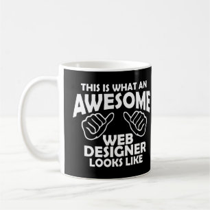 So sieht ein phantastischer Webdesigner aus Kaffeetasse