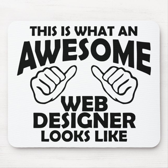 So sieht ein phantastischer Webdesigner aus Mousepad (Vorne)