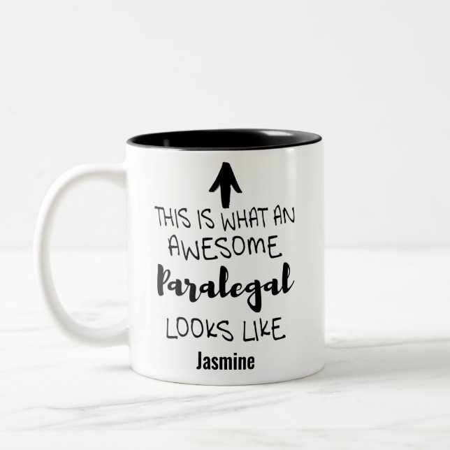 So sieht ein phantastisches Paralegal aus Zweifarbige Tasse (Links)