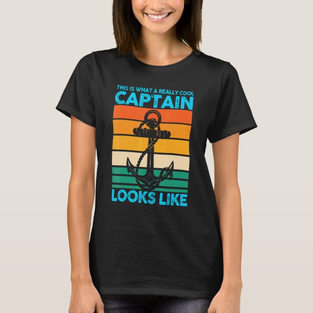 So sieht ein wirklich Cooler Kapitän aus wie ein B T-Shirt (Vorderseite)