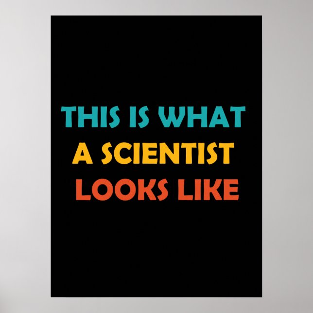 So sieht ein Wissenschaftler aus Poster (Vorne)